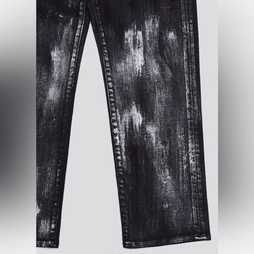 R13 Boy Straight- Silvered Black Stretch Sz 27 - Picture 7 of 9